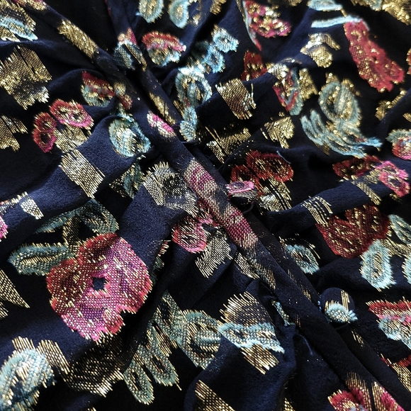 NWOT Veronica Beard Joyce Metallic Floral Silk Jacquard Blouson Sleeve B… - Picture 9 of 14